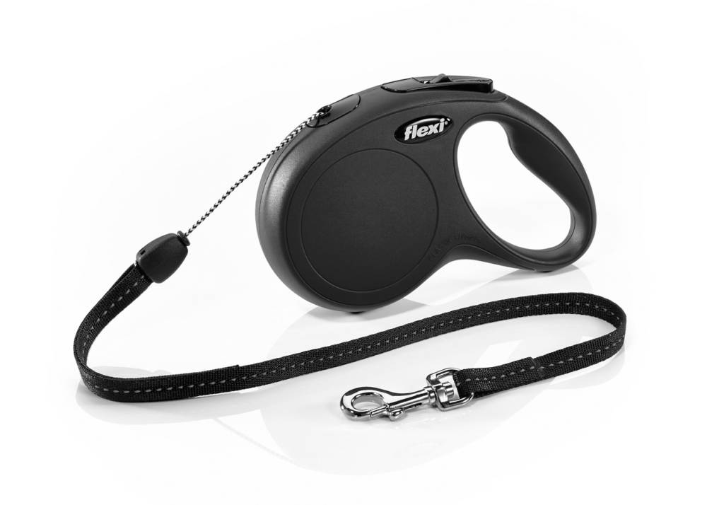 Jalutusrihm flexi New Classic Nöör 8m S must