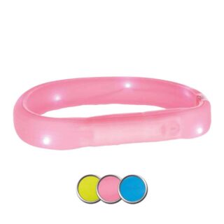 Vilkur-kaelarihm Flash light band USB L-XL 70cm/18mm roheline