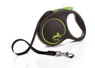 Jalutusrihm flexi Black Design L Lint 5m roheline