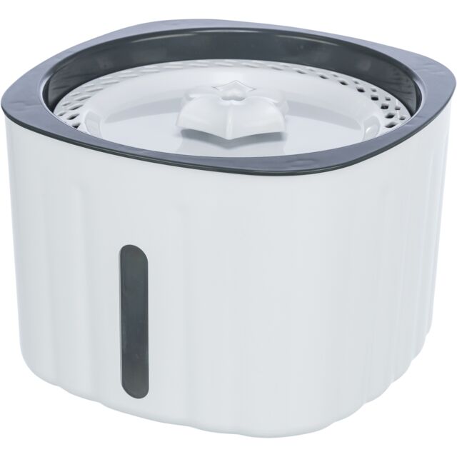 Automaatne jooginõu kassidele Flower, 2 l/18.5 × 13 × 18.5 cm, valge/hall