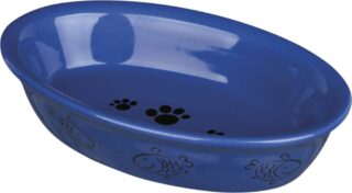 Keraamiline kauss kassidele, ovaalne, 0,2 l/15 × 10 cm