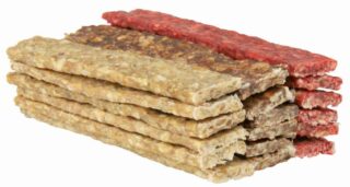 Koera maius punane närimispulk naturaalne 12cm 100tk