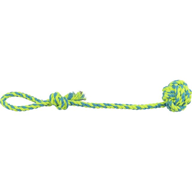 Mänguasi koertele Mängunöör punutud palliga 7mm/50cm