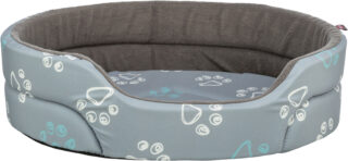 Koera voodi Jimmy, 55 × 45 cm, helehall/tumehall