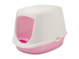 Kassitualett Duchesse 44,5x35,5x32cm valge/roosa