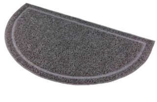 Kassi tualeti käpamatt, poolringikujuline, PVC, 59 × 35 cm, antratsiit