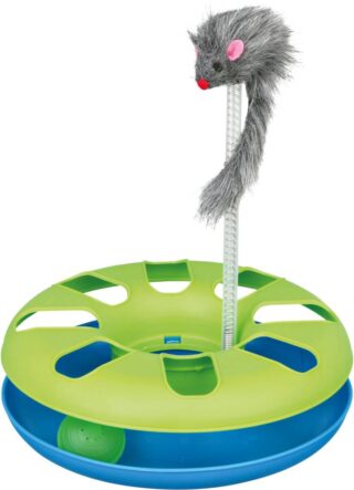 Mänguasi kassidele Crazy Circle pehme hiirega, ø 24 × 29 cm