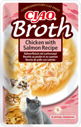 Ciao Broth Chicken with Salmon märgtoit kassidele 40g