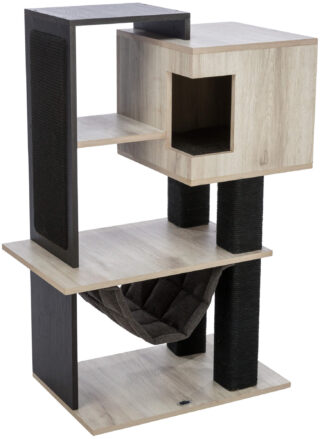 Kassimaja CityStyle kraapimispostiga, 98 cm, hall/must