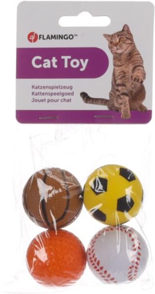 Flamingo vahtkummist spordipallid kassile 4tk
