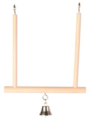 Mänguasi papagoidele Kiikuv trapets koos kellukesega, 12 × 13 cm