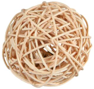 Näriliste mänguasi Pall kellukesega rattan 4 cm