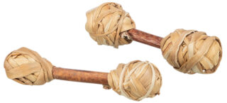 Näriliste mänguasi Puidust ja rohust hantlid 2tk, 9 x 2 cm