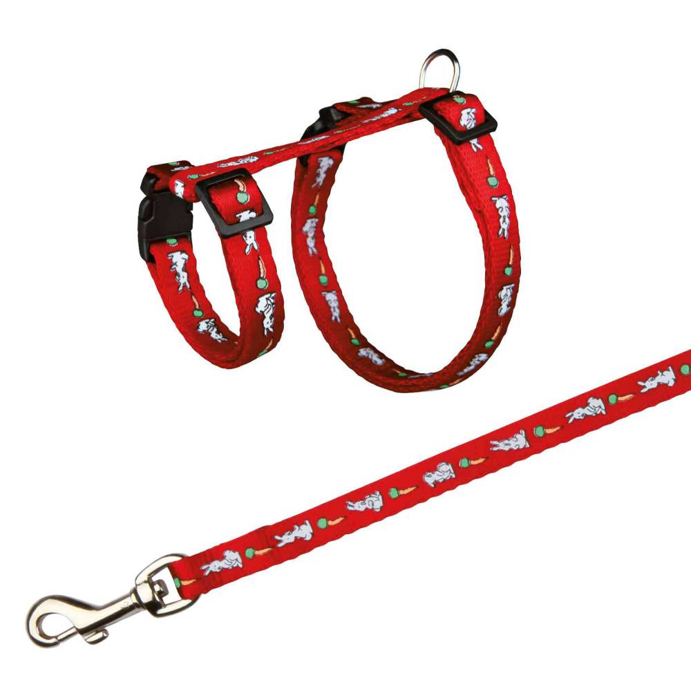 Traksid + jalutusrihm küülikutele 'Motiv' 25-44cm/10mm