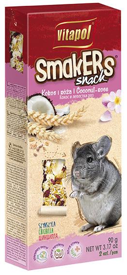 Maius tšintšiljadele SMAKERS kookos ja roosi kroonlehed 2tk 90g