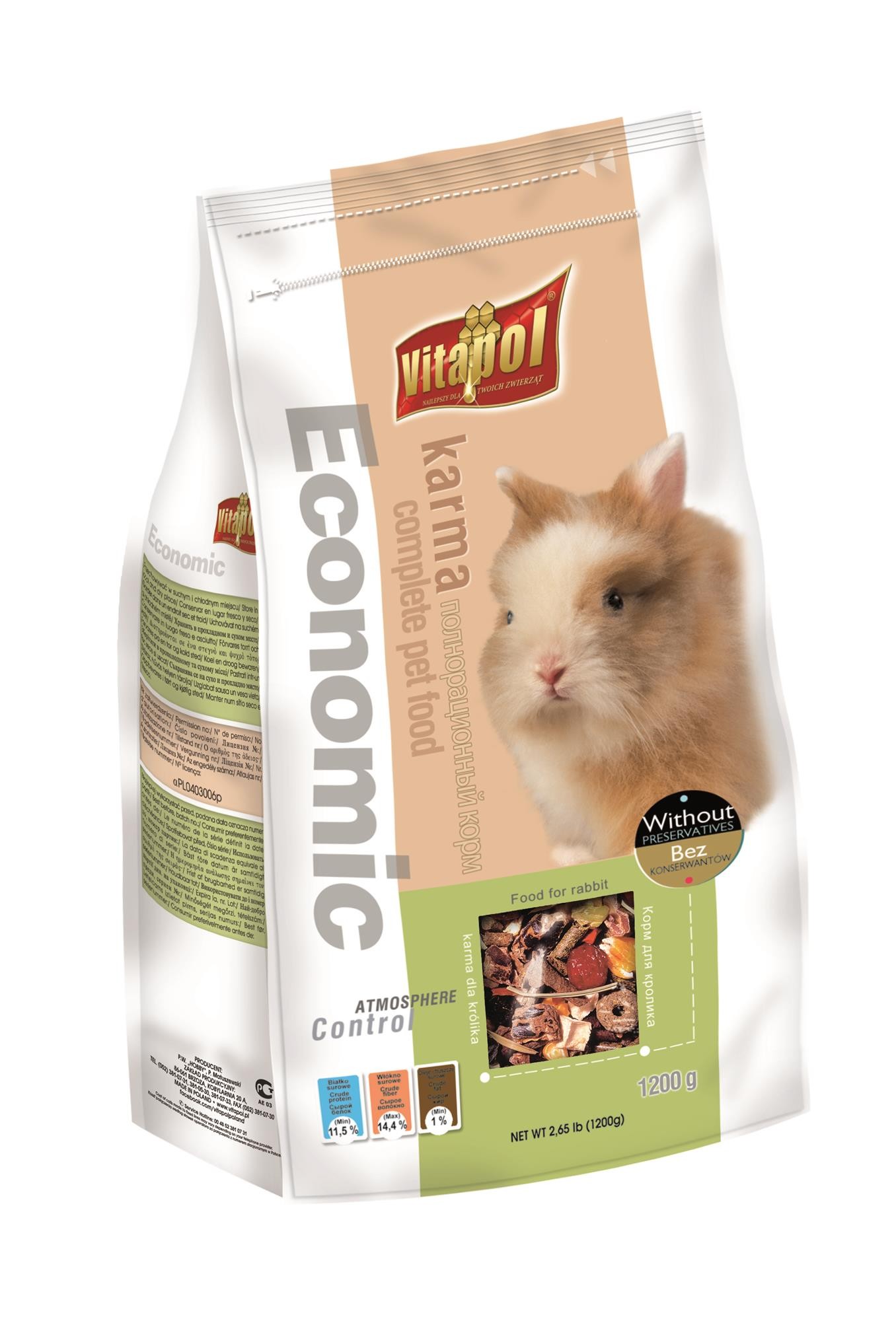 Täissööt ECONOMIC küülikutele 1,2kg