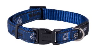 Kaelarihm Rogz Jelly Beam Navy Paw 11mm/20-31cm