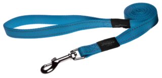Jalutusrihm Rogz Utility Large 20mm Fanbelt Fixed Dog Lead, türkiissinine peegeldav