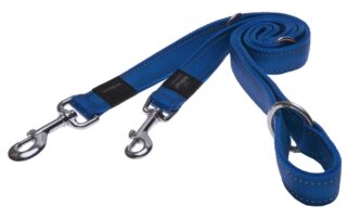 Jalutusrihm Rogz Utility Large 20mm Fanbelt Multi-Purpose Dog Lead, sinine helkuriga