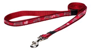 Jalutusrihm Rogz Fancy Dress Medium 16mm Scooter, Red Rogz Bone muster