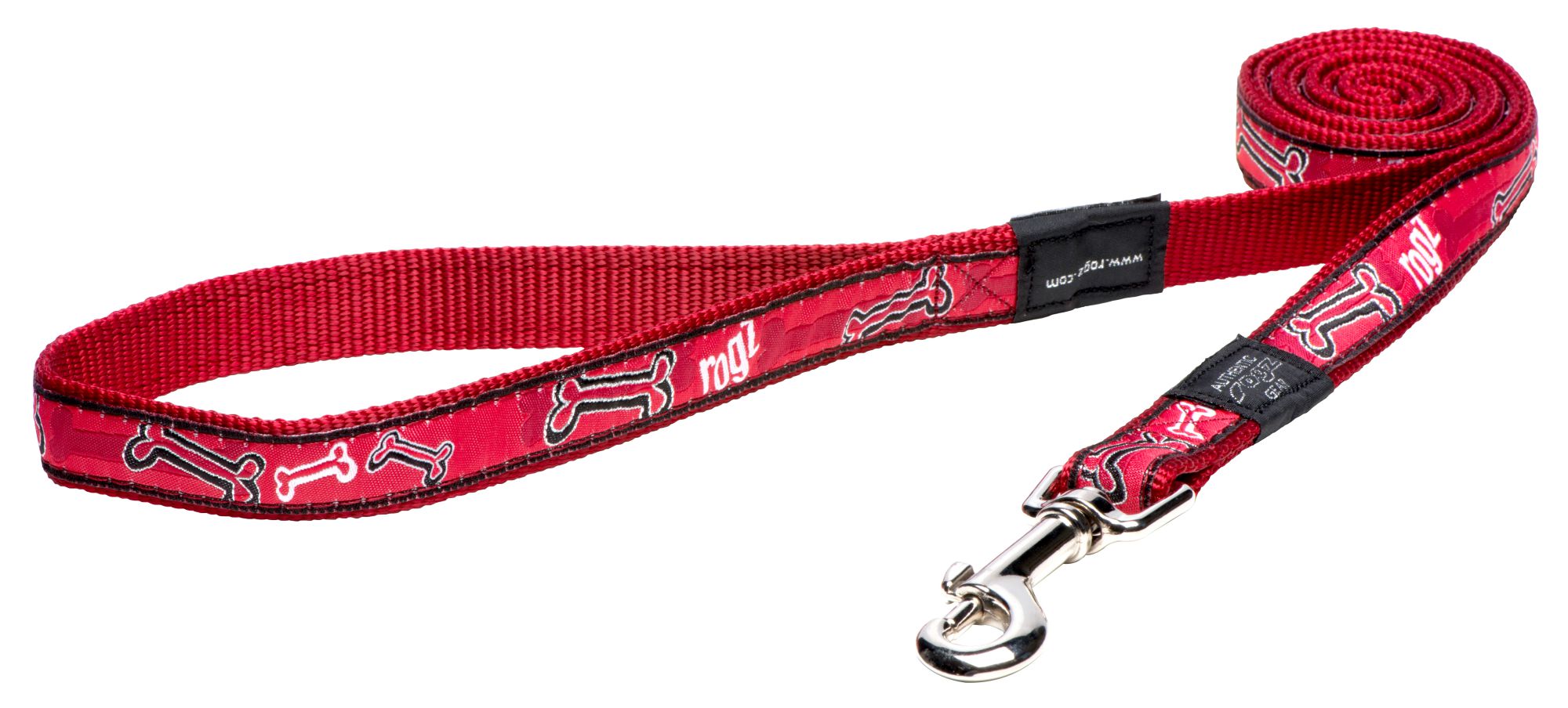 Jalutusrihm Rogz Fancy Dress L 20mm Beach Bum, Red Rogz Bone muster
