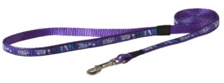 Jalutusrihm Rogz Fancy Dress Small 11mm Jellybean, Purple Forest muster