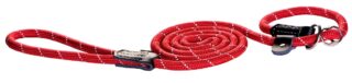 Jalutusrihm Rogz Rope Large 12mm 1.8m Moxon, punane helkur