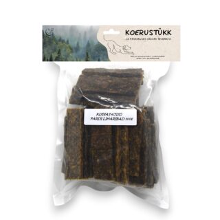 Koerustükk kuivatatud pardi liharibad koerale 500g