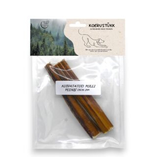 Koerustükk kuivatatud pulli peenis koerale 15cm 2tk