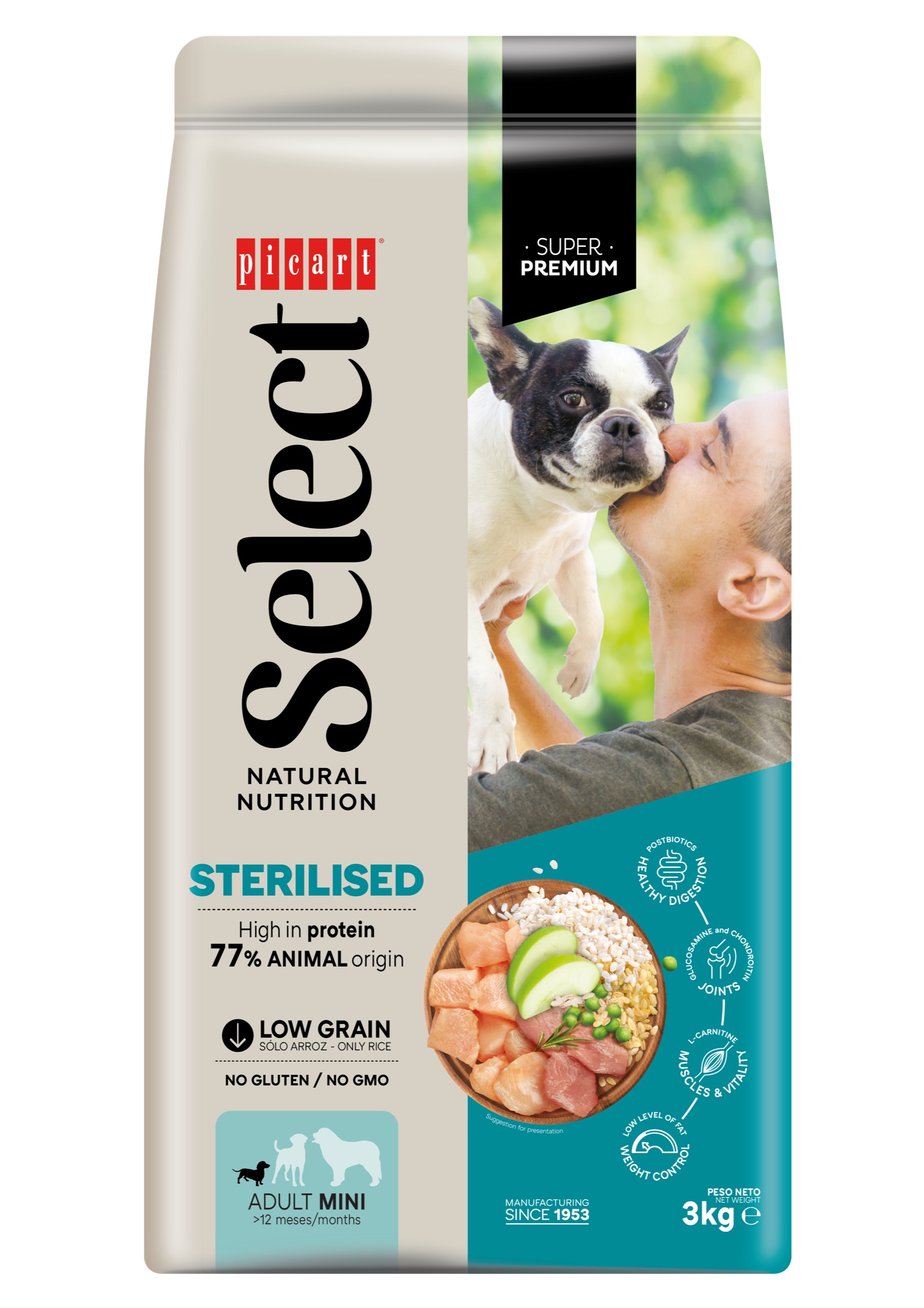 Select Adult Mini Sterilised Chicken and Rice koeratoit 3kg