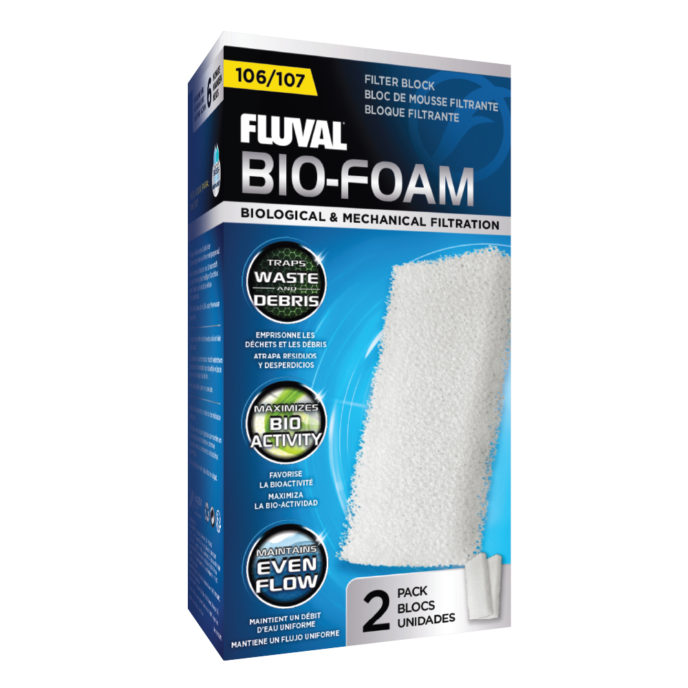Filtrielement Fluval Bio-Foam filtrile 106/107 2tk valge A220