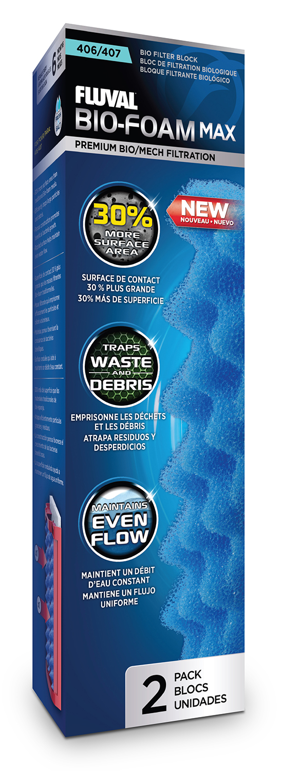 Filtrielement Fluval Bio-Foam Max filtrile 106/107 2tk sinine A187