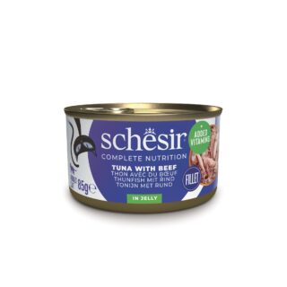 Schesir Complete Nutrition tuunikalaga ja veiselihaga tarretises 85g kassikonserv