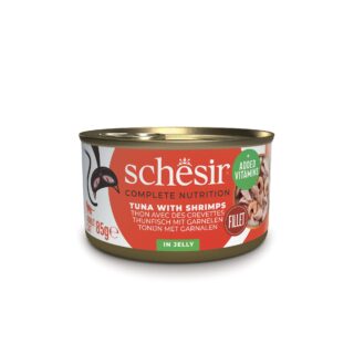 Schesir Complete Nutrition tuunikala krevettidega tarretises 140g kassikonserv