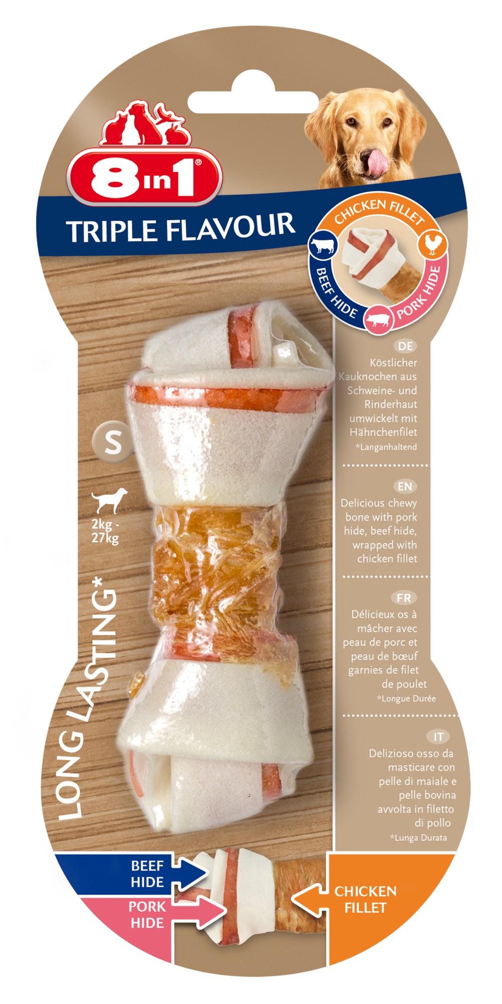 Koera maius 8in1 Flavours Kolme maitsega kont S