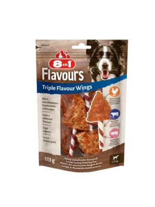Koera maius 8in1 Flavours Kolme maitsega Tiivad 113g