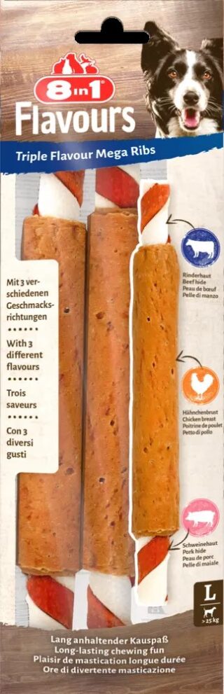 Koera maius 8in1 Triple Flavour Mega ribid 140g