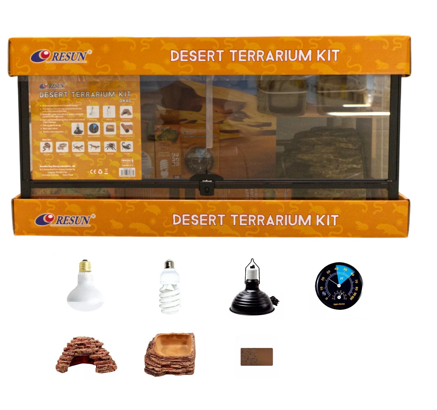 Klaasist terraarium Desert Terrarium Kit DK40 920x465x465mm