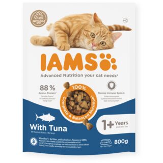 Kuiv täissööt IAMS CAT Adult tuunikala 800g kassidele