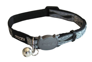 Kassi kaelarihm Rogz Nightcat must Paws 11mm-3/8