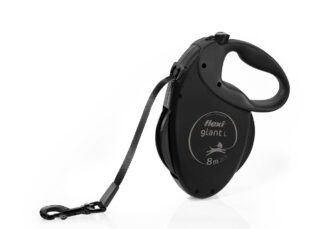 Jalutusrihm flexi Giant Black Edition L 8m Lint must