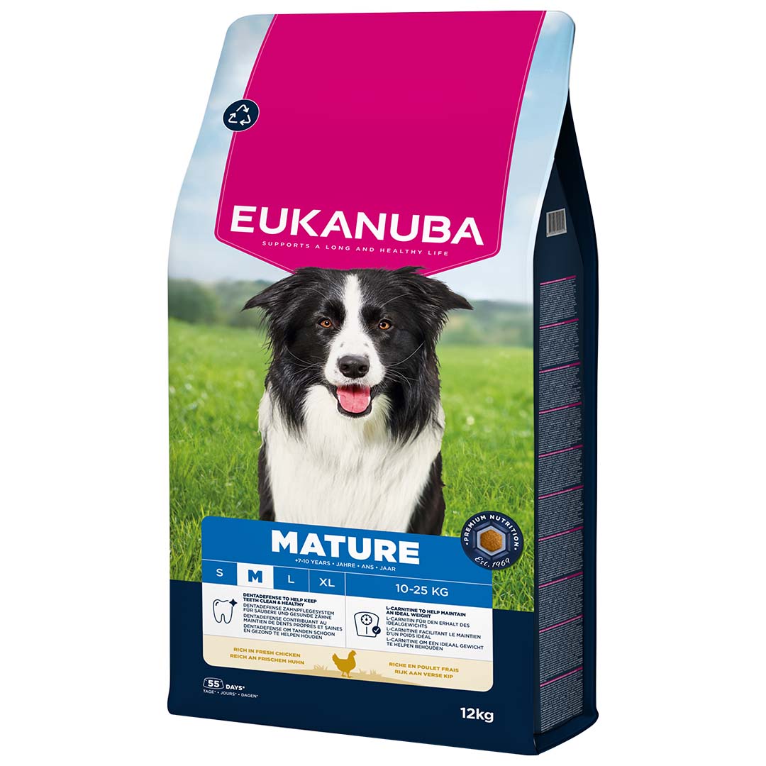 EUKANUBA Mature kanalihaga keskmistele koertele 12 kg