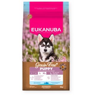 EUKANUBA Puppy ookeanikalaga suurtele koertele teraviljavaba 3 kg