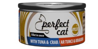 Täissööt (konserv) Perfect Cat tuunikala ja krabiga kastmes 80g