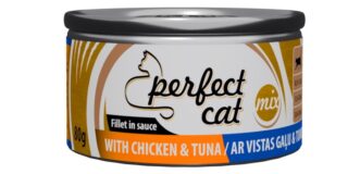 Täissööt (konserv) Perfect Cat kana ja tuunikalaga kastmes 80g