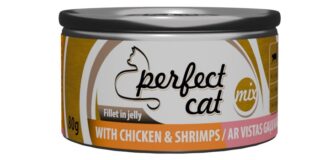 Täissööt (konserv) Perfect Cat kana ja krevettidega tarretises 80g