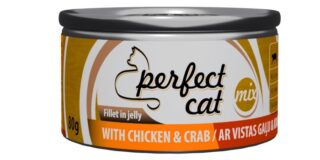 Täissööt (konserv) Perfect Cat kana ja krabiga tarretises 80g