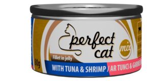 Täissööt (konserv) Perfect Cat tuunikala ja krevettidega tarretises 80g