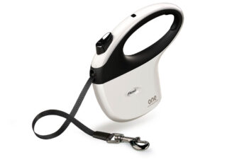 Jalutusrihm flexi One for All S 5m Lint valge/must