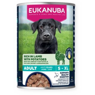 Täissööt (konserv) Eukanuba täiskasvanud koertele - Lambalihaga ja kartuliga 400g